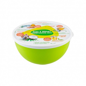 Миска пластм. с крышкой "FIT" 2,0л 198х190х100мм арт.59630 ("Полимербыт) *1/8