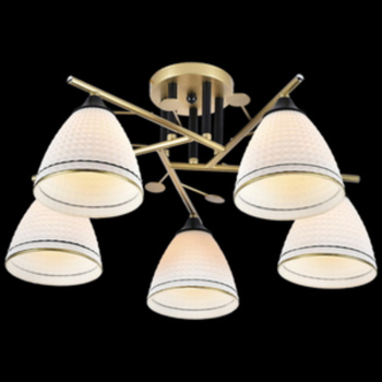 Люстра Reluce 15113-0.3-05, E27, 5 ламп, 60 Вт, цвет черный/золото Люстра Reluce 15113-0.3-05, E27, 5 ламп, 60 Вт, цвет черный/золото