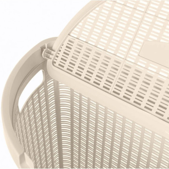 Корзина для белья пластм. 45л "Eco style" 460х265х610мм Бежевый арт.431217607 ("Бытпласт") *1/5