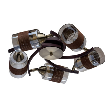 Люстра De City 638012705, Е14, 5 ламп, 60 Вт, цвет античная бронза/коричневый