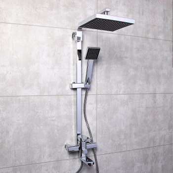 Смеситель д/ванны со стойкой для душа + ручной душ Accoona A8394 *1/6