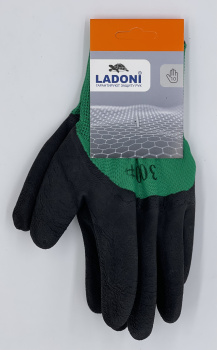 Перчатки рабочие нейлон с латекс, откр тыловая часть10кл  41-43 гр (4503Р )  *10/120/240