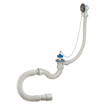 Обвязка в ванну с выпуском и переливом 1 12, с гофрой 40x50 АНИ E155 *130