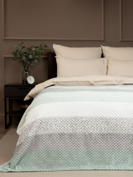 Плед 200*220см фланель жаккард зеленый TF FNJPs GR 2022 Absolute *1