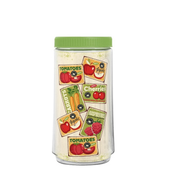 яяяБанка для продуктов пластм. "VITAmania" 1,1л 100x100x200мм Фисташка SE224910584 *1/12