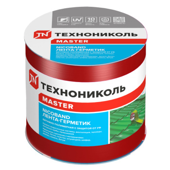 Лента-герметик 3х0.1 м ТехноНиколь Nicoband, самоклеящаяся, красный
