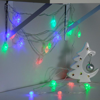 Гирлянда «Нить» Luazon Lighting, 5 м, мигание, мульти, шишки, 20 LED, IP20, 220 В