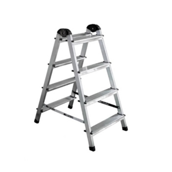 Стремянка алюминиевая 2-х сторонняя 4 ступени, выс.верхн. площ.0,82м "UFUK AL" 111404 "Perilla" *1