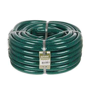Шланг поливочный 25 м Авангард "Военный", ПВХ, 3/4", армированный, зеленый