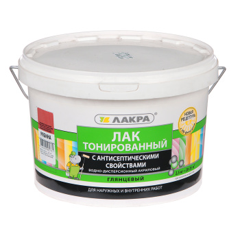 Лак акриловый для наружных и внутренних работ тонированный Рябина 2,5 кг Лакра *1/144