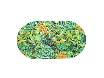 Коврик д/ванной "V-line" ПВХ Bubbles (38см х 69см) FV44-B Суккуленты *2/10