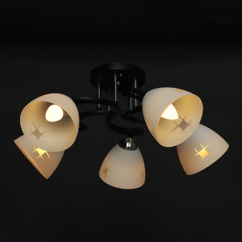 Люстра N3158/5  5*40W E27 (q-600 h-250) S=20м2  VERNER LIGHTING *1