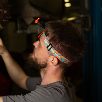 Фонарь налобный СТАРТ LOE 504-С1 Orange аккумулятор 650mAh  *1/30