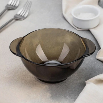 Миска стекло Luminarc "Eclipse" 560мл с ручками Прозрач-коричневый H8504 *6