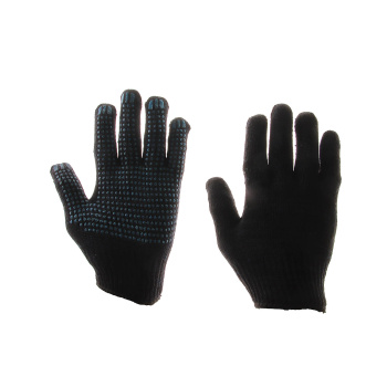 Перчатки ХБ с ПВХ 10кл (5нитей) 95гр черные двуслойные зимние (648Р) Ladoni *5/100/200