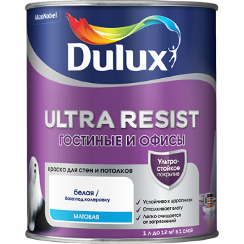 Краска латексная Гостиные и Офисы 1 л Dulux Ultra Resist  моющаяся База BW *1