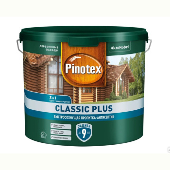 Пропитка-антисептик Pinotex Classic Plus 3 в 1 Тиковое дерево 9л (новый)