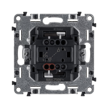 Механизм выключателя 1-кл. СП Valena Allure 10А IP20 250В 10АХ с лицевой панелью; безвинтовые зажимы