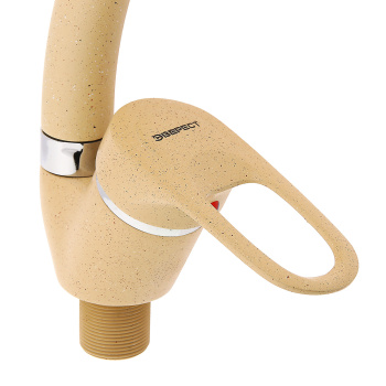 Смеситель для кухни Эверест В59-0259 высокий излив (бежевый) *1/10