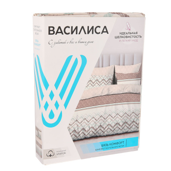 Постельное белье 1,5сп бязь Василиса 9214/1 Талисман, наволочки 70*70 - 2шт *1/6