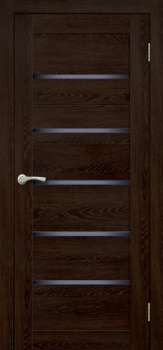 Дверное полотно остекленное BROZEX-WOOD Comfort-2, 2000х700х36 мм, кедр венге 3D