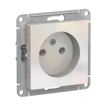 Механизм розетки 1-м СП ATLAS DESIGN без заземл. 16А жемчуг SchE ATN000441