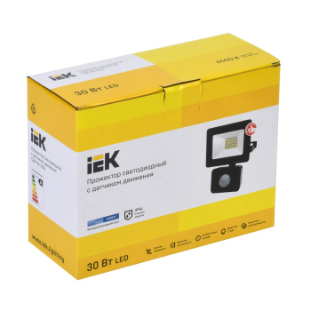 Прожектор светодиодный СДО 06-30Д 6500К IP54 с ДД черн. ИЭК LPDO602-30-65-K02