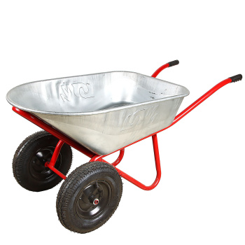 Тачка строительная двухколесная (350кг,150л,толщ.кузова 1мм,колесо 4.80/4.00х80,D20) *1