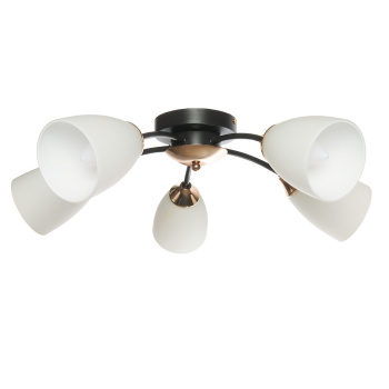 Люстра Verner Lighting N41555, 40 Вт, E27, 5 ламп, черный/белый