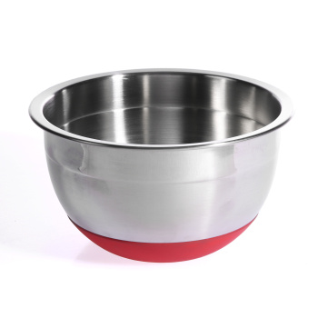 Миска нерж. 1,4л 16*9,5см силикон. крышка и дно, цвет микс