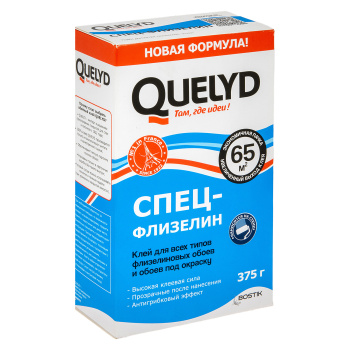 Клей для обоев Quelyd Спец-флизелин, 65 м², 375 г