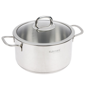 Кастрюля нерж. "Kukmara" "Safia" 4,0л Стекл.кр., d дна205мм SF-CA4022G *1/4