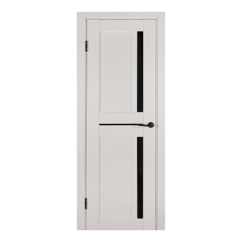 Комплект двери Даллас, 2000х700 мм, полотно, погонаж, фурнитура, дуб белый/черный лакобель