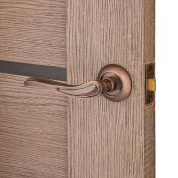 Дверь межкомнатная остеклённая ЦАРГИ COMFORT-2 Лиственница КАКАО 3D 600мм BROZEX-WOOD *1