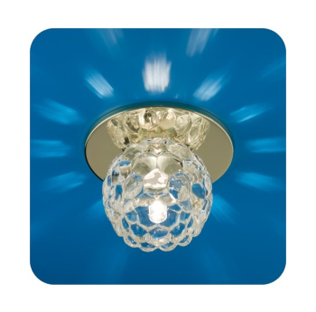 Светильник встраиваемый Ice 12 5 04 c огран.стеклом цветок зол. G4/G5.3 *1