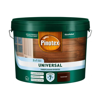 Защитно-декоративное покрытие для древесины Палисандр 9 л Пинотекс UNIVERSAI *1