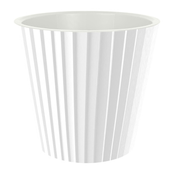 Кашпо пластм. "Sand" 15,8л d верха 320мм h302мм со вставкой, на Колёс., Белый IG640410048*1/4