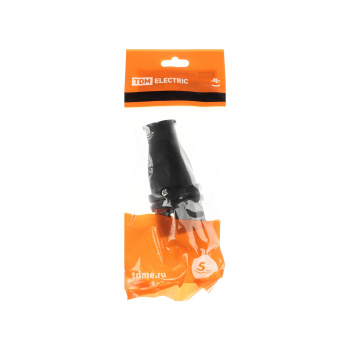 Вилка прямая КАУЧУК 2P+PE 16А 250В IP44 TDM SQ0612-0001  *1/24/240