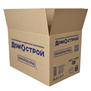 Коробка из гофрокартона ДомоСтрой, 600х400х400 мм Коробка из гофрокартона ДомоСтрой, 600х400х400 мм