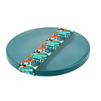 яяяТарелка пластм. мелкая д.200мм КОМПЛЕКТ 6шт. артPT104912578 ("Plast Team") *1/24