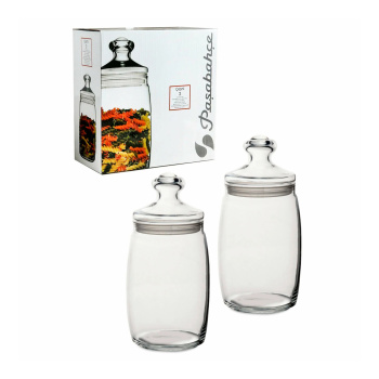 Набор банок для продуктов стекло "Чешни" 2шт х 1,1л 97425 "Pasabahce" *1/6