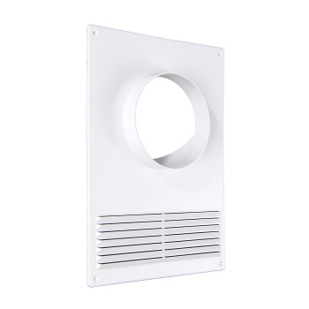 Площадка торцевая для воздуховода круглая Ø100мм 180х250мм 100ПТПР (решетка, фланец) *1/22