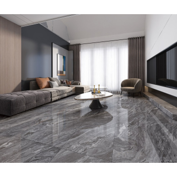 Керамогранит 2.16 м² Китай Мрамор 00070684, 1200х600х9 мм, полированный, графит