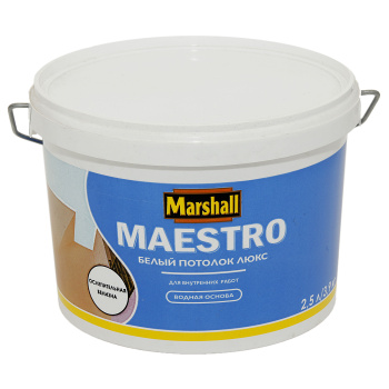 Краска акриловая для потолков 2,5 л Maestro *1
