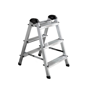 Стремянка алюминиевая 2-х сторонняя 3 ступени, выс.верхн. площ.0,60м "UFUK AL"111403 "Perilla" *1