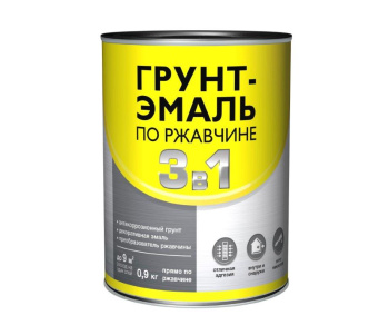 Грунт-эмаль 0.7 кг по ржавчине Первая Цена, зеленая