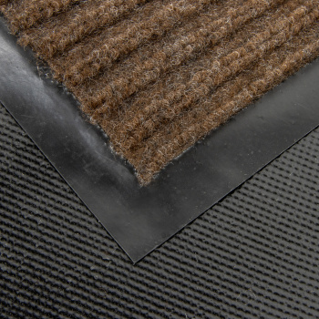 Коврик влаговпитывающий 90*120 см ребристый коричневый "KOVROFF" (арт.20403) *1/6 (ОУ09)