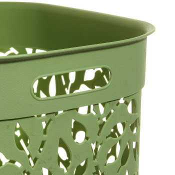 Корзина для белья пластм. 55л "Флора" 445x360x580мм Мята М2621 ("М-Пластика") *1/5