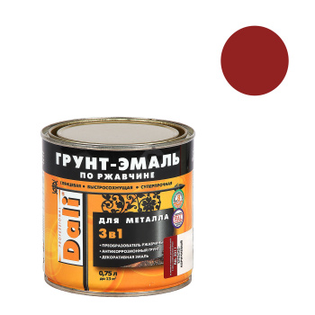 Грунт-эмаль DALI RAL 3011, по ржавчине, 0.75 л, красно-коричневая