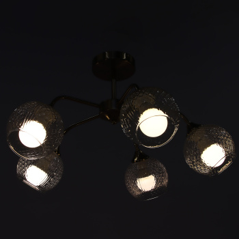 Люстра N5053/5 COP Е27 5*40Вт ( h=310; d=610) VERNER LIGHTING *1